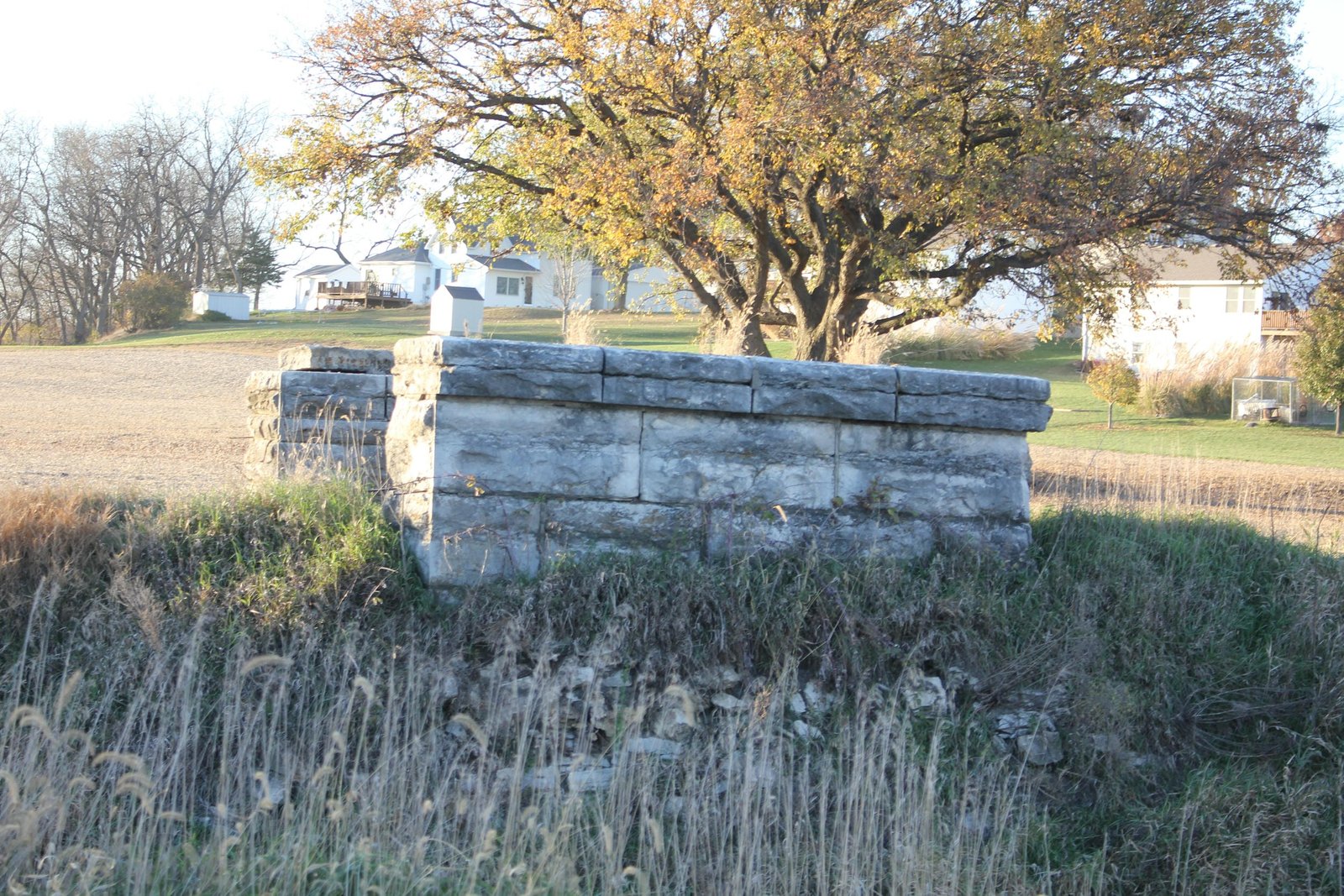 West pier of previous bridge over Little Tarkio Creek